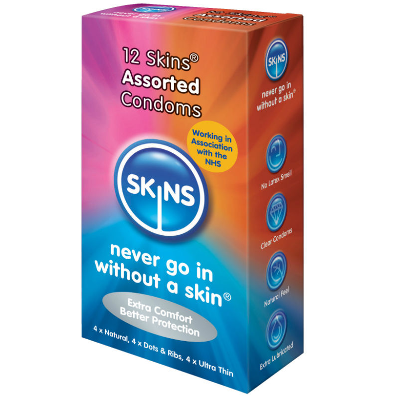 SKINS - PRESERVATIVOS NATURAL + FINO + PUNTOS & ESTRIAS