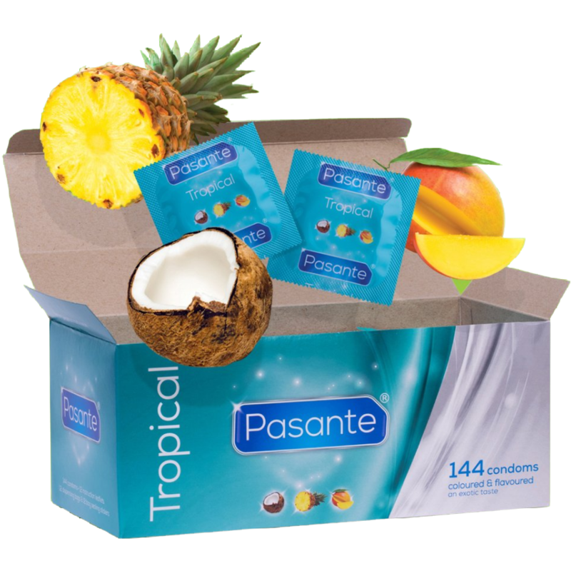 PASANTE PRESERVATIVOS SABORES TROPICAL PACK 144