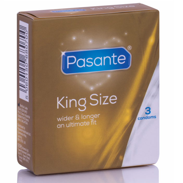PASANTE PRESERVATIVOS KING MÁS LARGOS Y ANCHOS