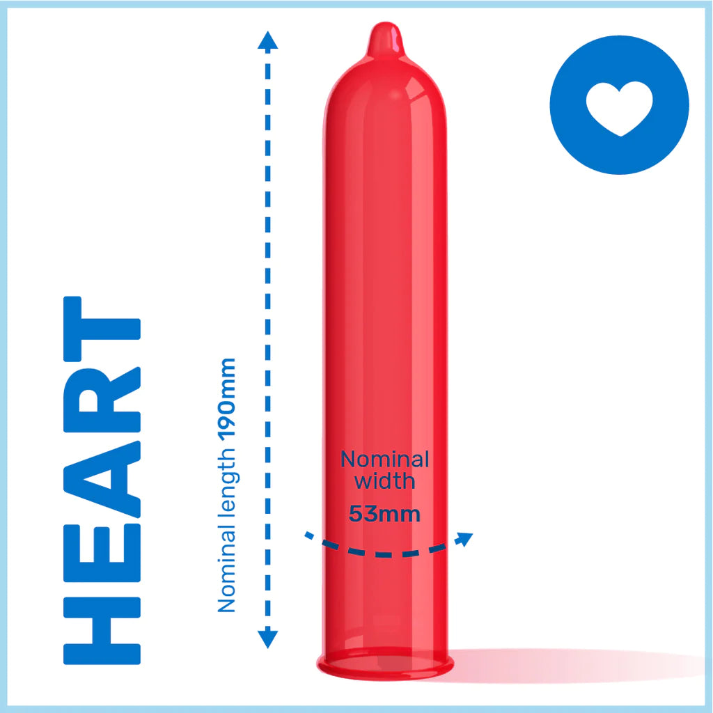 PASANTE - PRESERVATIVO ROJO FORMA CORAZON BOLSA 144 UNIDADES