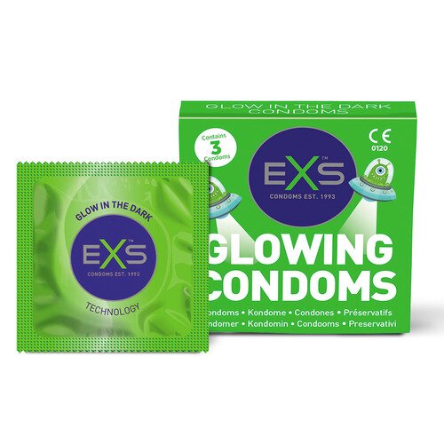 EXS CONDOMS - GLOW IN THE DARK